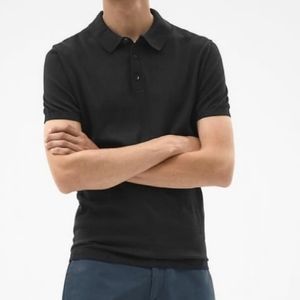 👕 Zara man black polo cotton collar shirt